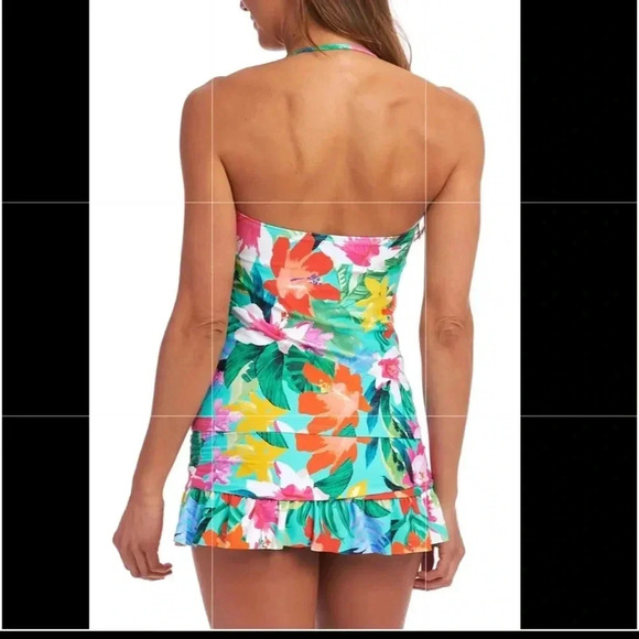 La Blanca Bird of Paradise Tankini and Ruffle Skirt  Size 12 - Picture 5 of 14
